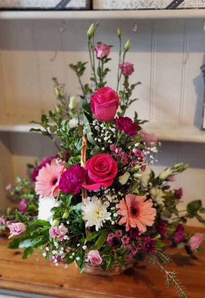 Mothers Day Pretty in Pink Basket