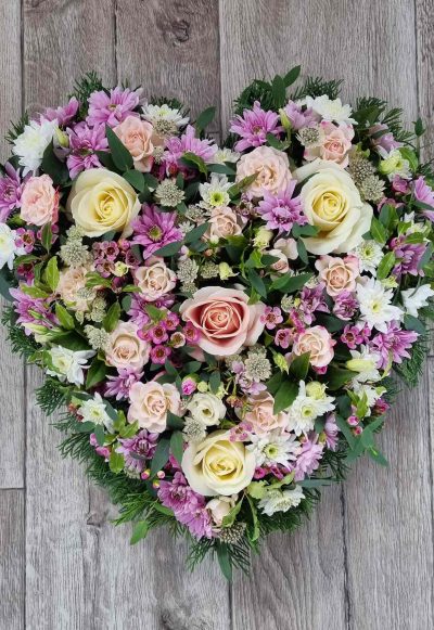 Sympathy Flowers, Heart Wreath