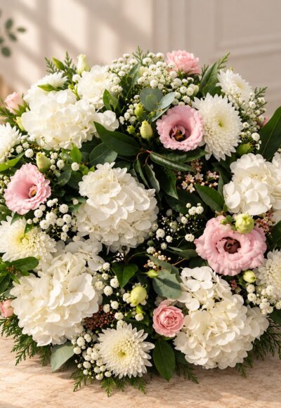 Pink Funeral Wreath