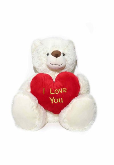 White Teddy with I Love You Heart (SOLD OUT)